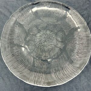 Vintage Arcoroc Fleur Dessert/Salad Plates Set of 6 Clear Glass Floral